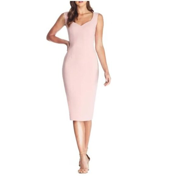 Dress the Population Elle Mauve Pink Fitted Sheath Dress Size Xlarge US 10/12